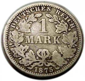 Obrazek dla: 1 marka 1875 Wilhelm I Hohenzollern Niemcy Berlin