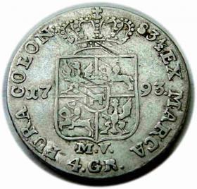 Obrazek 2 dla: 1 złoty 1793 Stanisław August Poniatowski Warszawa