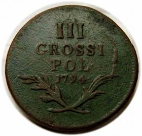 Obrazek dla: 3 grosze 1794 Galicja Wiedeń