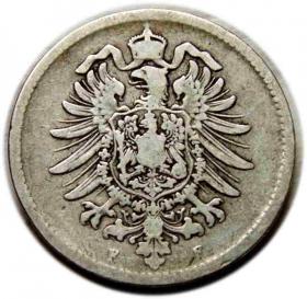 Obrazek 2 dla: 1 marka 1875 Wilhelm I Hohenzollern Niemcy Stuttgart