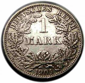 Obrazek dla: 1 marka 1901 Wilhelm II Hohenzollern Niemcy Berlin