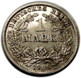 Obrazek 2 dla: 1 marka 1909 Wilhelm II Hohenzollern Niemcy Monachium