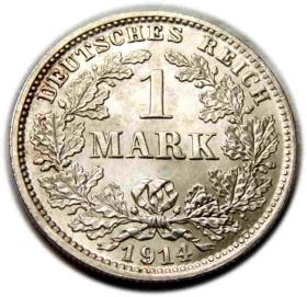Obrazek 2 dla: 1 marka 1914 Wilhelm II Hohenzollern Niemcy Monachium