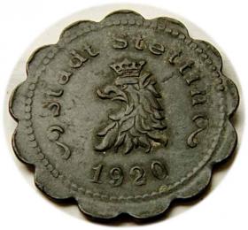 Obrazek 2 dla: 50 fenigów 1920 Szczecin / Stettin