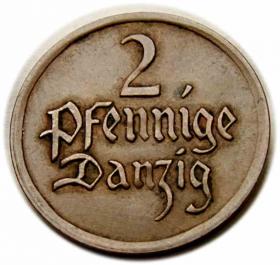 Obrazek dla: 2 fenigi 1926 Wolne Miasto Gdańsk Berlin