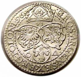 Obrazek 2 dla: Szóstak 1596 Zygmunt III Waza Malbork