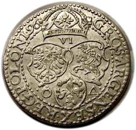 Obrazek 2 dla: Szóstak 1596 Zygmunt III Waza Malbork