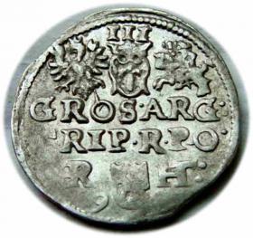 Obrazek 2 dla: Trojak 1598 Zygmunt III Waza Poznań
