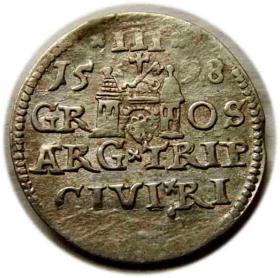 Obrazek 2 dla: Trojak 1598 Zygmunt III Waza Ryga
