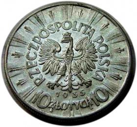 Obrazek 2 dla: 10 złotych 1935 Józef Piłsudski Warszawa