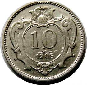 Obrazek dla: 10 halerzy 1908 Austro  Węgry