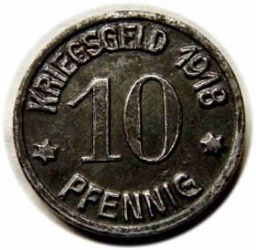 Obrazek dla: 10 fenigów 1918 Wodzisław Śląski / Loslau