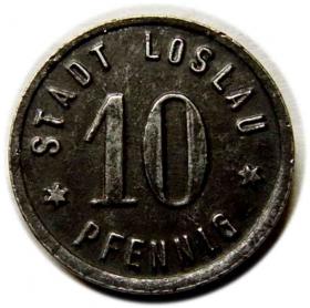 Obrazek 2 dla: 10 fenigów 1918 Wodzisław Śląski / Loslau
