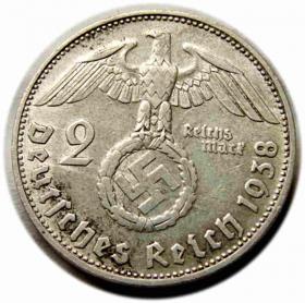 Obrazek 2 dla: 2 marki 1938 Niemcy Monachium
