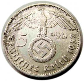 Obrazek 2 dla: 5 marek 1937 D Niemcy Monachium