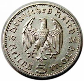 Obrazek 2 dla: 5 marek 1936 Niemcy Berlin