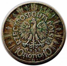 Obrazek 2 dla: 10 złotych 1935 Józef Piłsudski Warszawa