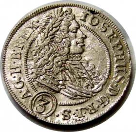 Obrazek dla: 3 krajcary 1706 Józef I Habsburg Wrocław