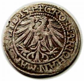 Obrazek 2 dla: Grosz 1544 Jan Kostrzyński Księstwo Krośnieńskie Krosno