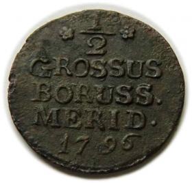 Obrazek dla: Półgrosz 1796 Fryderyk Wilhelm II Prusy Południowe Wrocław
