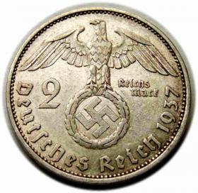 Obrazek 2 dla: 2 marki 1937 A Niemcy Berlin