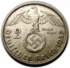 Obrazek 2 dla: 2 marki 1937 Niemcy Monachium