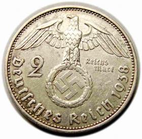 Obrazek 2 dla: 2 marki 1938 Niemcy Stuttgart
