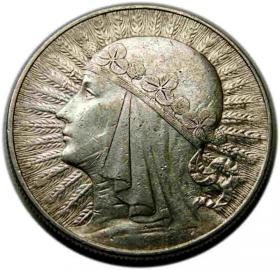 Obrazek dla: 10 złotych 1932 Głowa Kobiety Warszawa