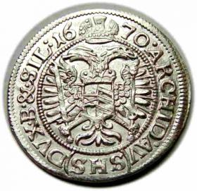 Obrazek 2 dla: 3 krajcary 1670 Leopold I Habsburg Wrocław