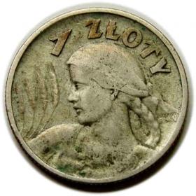 Obrazek dla: 1 złoty 1925 Kobieta z kłosami II RP Londyn