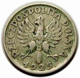 Obrazek 2 dla: 1 złoty 1925 Kobieta z kłosami II RP Londyn