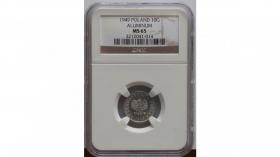 Obrazek 2 dla: 10 groszy 1965 II RP Warszawa NGC