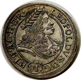Obrazek dla: 6 krajcarów 1673 Leopold I Wrocław