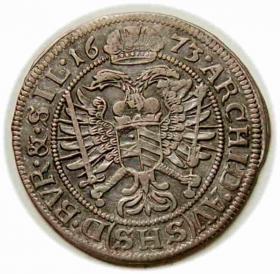 Obrazek 2 dla: 6 krajcarów 1673 Leopold I Habsburg Wrocław