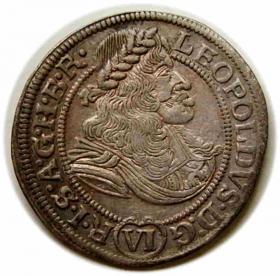 Obrazek dla: 6 krajcarów 1674 Leopold I Habsburg Wrocław