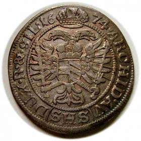 Obrazek 2 dla: 6 krajcarów 1674 Leopold I Habsburg Wrocław