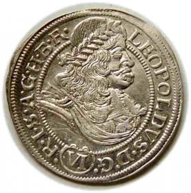 Obrazek dla: 6 krajcarów 1674 Leopold I Habsburg Wrocław