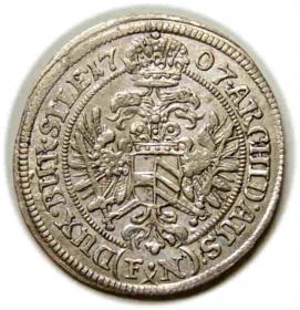 Obrazek 2 dla: 3 krajcary 1707 Józef I Habsburg Wrocław