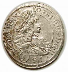 Obrazek dla: 3 krajcary 1709 Józef I Habsburg Wrocław