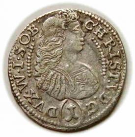 Obrazek dla: 1 krajcar 1683 Chrystian Ulryk Księstwo Oleśnickie Oleśnica