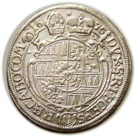 Obrazek 2 dla: 6 krajcarów 1675 Karol II Lichtenstein Ołomuniec
