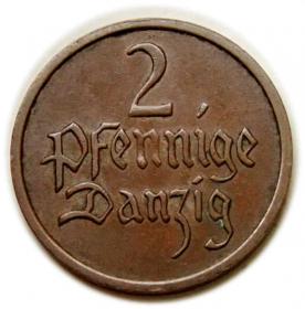 Obrazek dla: 2 fenigi 1937 Wolne Miasto Gdańsk