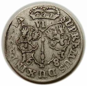 Obrazek 2 dla: Szóstak 1683 Fryderyk Wilhelm Prusy Królewiec