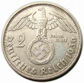 Obrazek 2 dla: 2 marki 1936 D Monachium Niemcy 