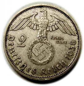 Obrazek 2 dla: 2 marki 1938 D Niemcy Monachium 