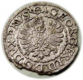 Obrazek 2 dla: Szeląg 1594 Jerzy Fryderyk Księstwo Pruskie Królewiec