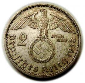 Obrazek 2 dla: 2 marki 1938 A Berlin Niemcy srebro