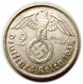 Obrazek 2 dla: 2 marki 1938 B Wiedeń Niemcy