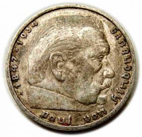 Obrazek dla: 5 marek 1935 A Berlin Niemcy srebro