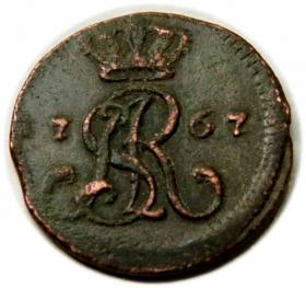 Obrazek 2 dla: Półgrosz 1767 Stanisław August Poniatowski Kraków